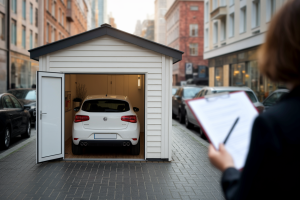 garage-porte-entreouverte-personne-pressepapiers