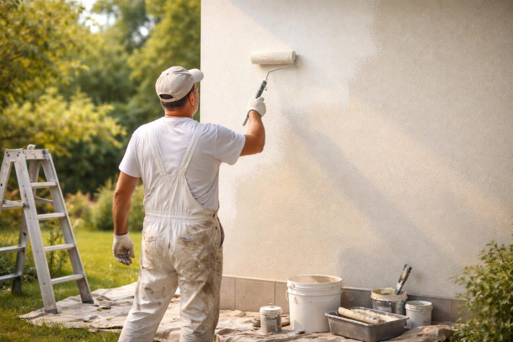artisan-peinture-facade-jardin-verdoyant