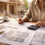 personne-plans-renovation-maison-calculatrice